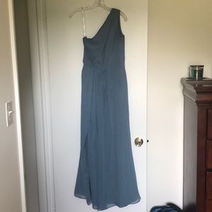 David’s Bridal bridesmaid dress Steel Blue, Size 6